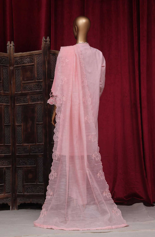 Bin Saeed Embroidered Lawn Stitched 3 Piece - LF 132B - BS25LF - Pink - Summer Collection