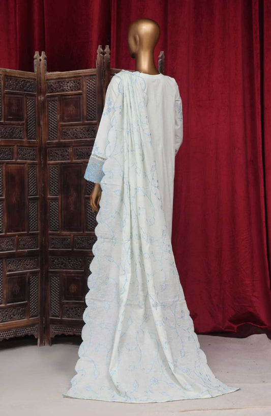 Bin Saeed Embroidered Lawn Stitched 3 Piece - LF 28625 - BS25LF - White - Summer Collection