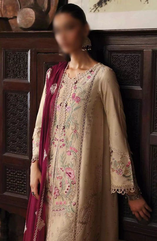 Qalamkar Qlinekari Winter Linen Unstitched Collection 2024 - LM 01 FAYE