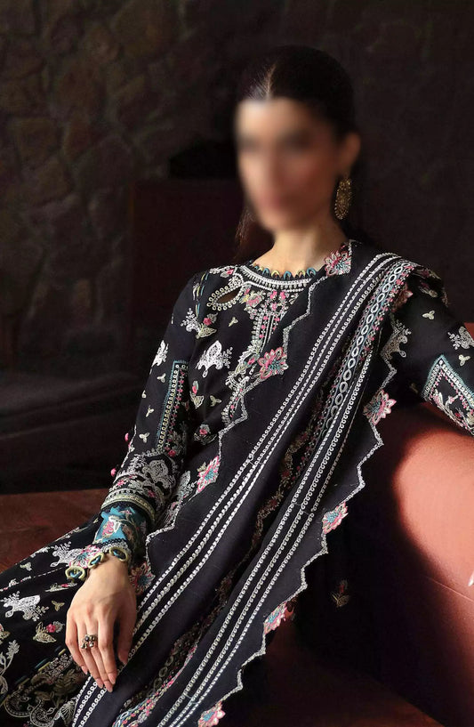 Qalamkar Qlinekari Winter Linen Unstitched Collection 2024 - LM 02 RIA