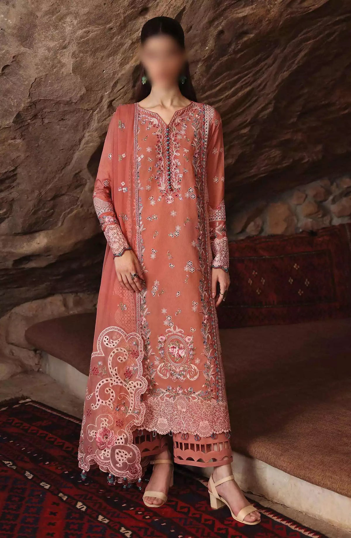 Qalamkar Qlinekari Winter Linen Unstitched Collection 2024 - LM 03 LUAN