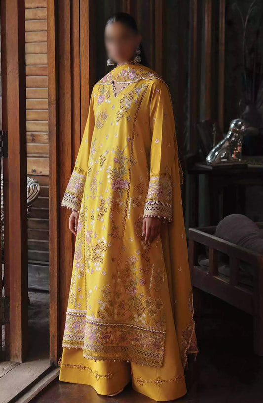 Qalamkar Qlinekari Winter Linen Unstitched Collection 2024 - LM 04 SINSEAD