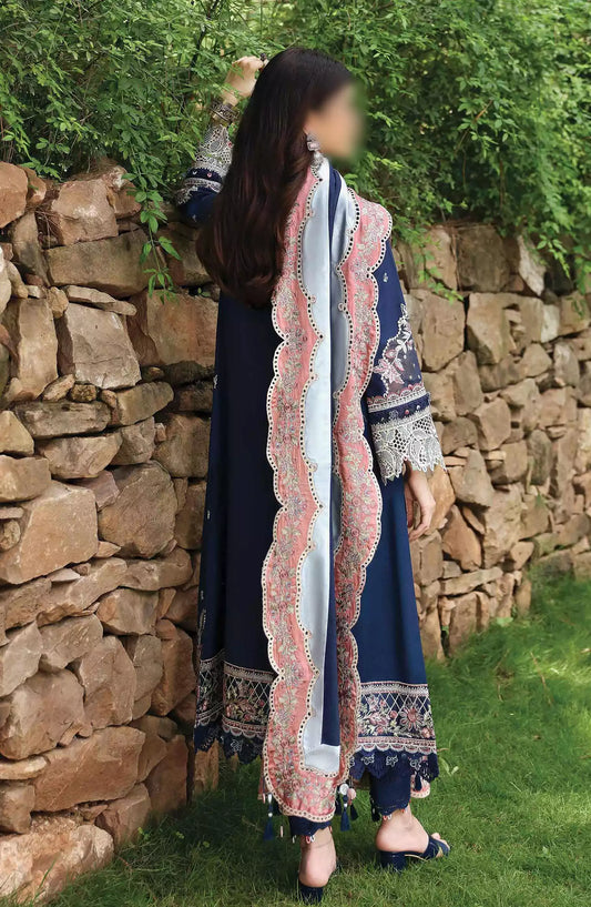 Qalamkar Qlinekari Winter Linen Unstitched Collection 2024 - LM 06 CADHLA
