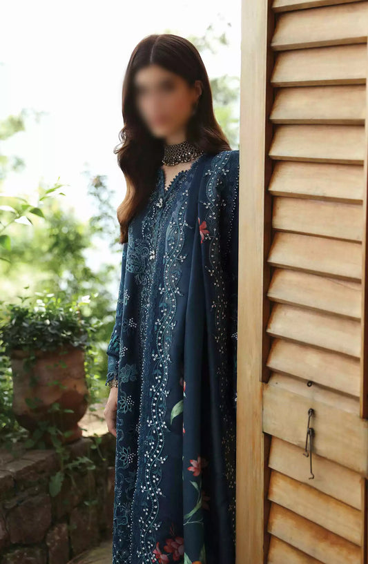 Qalamkar Qlinekari Winter Linen Unstitched Collection 2024 - LM 10 TULA