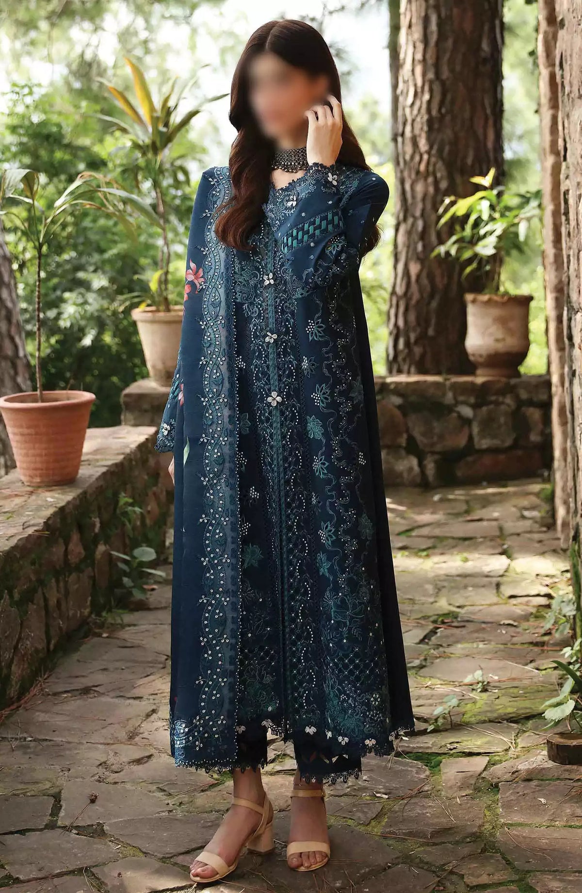 Qalamkar Qlinekari Winter Linen Unstitched Collection 2024 - LM 10 TULA