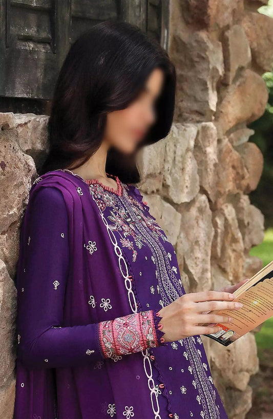 Qalamkar Qlinekari Winter Linen Unstitched Collection 2024 - LM 15 EIMERA
