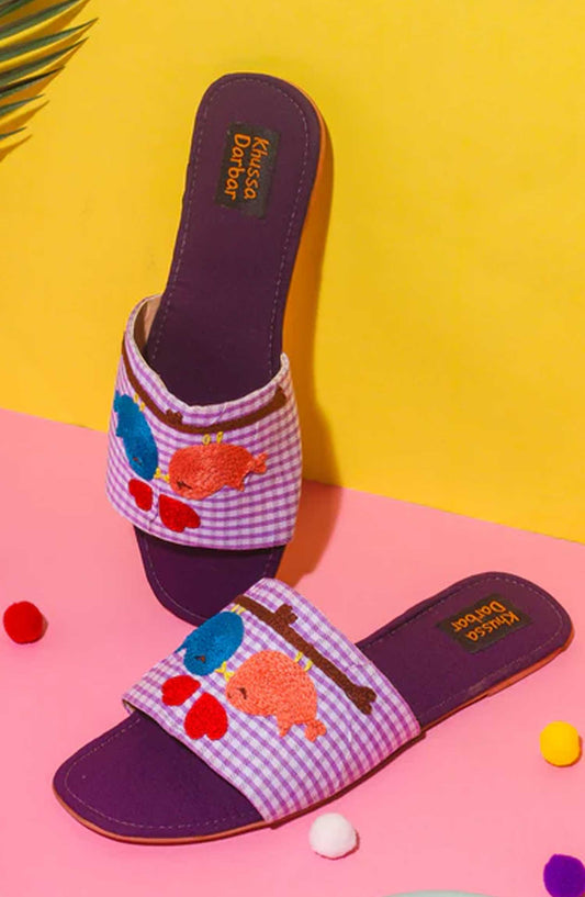 Khussa Darbar Fastive Style Slipper Love Birds