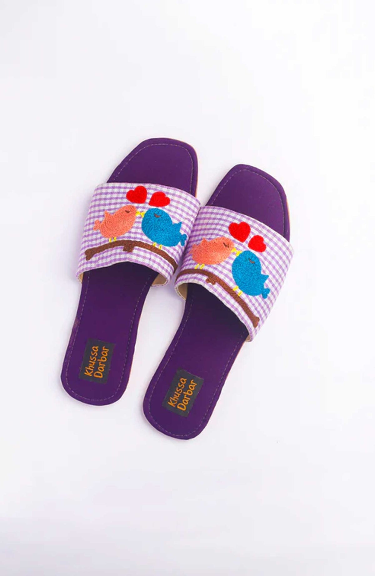 Khussa Darbar Fastive Style Slipper Love Birds