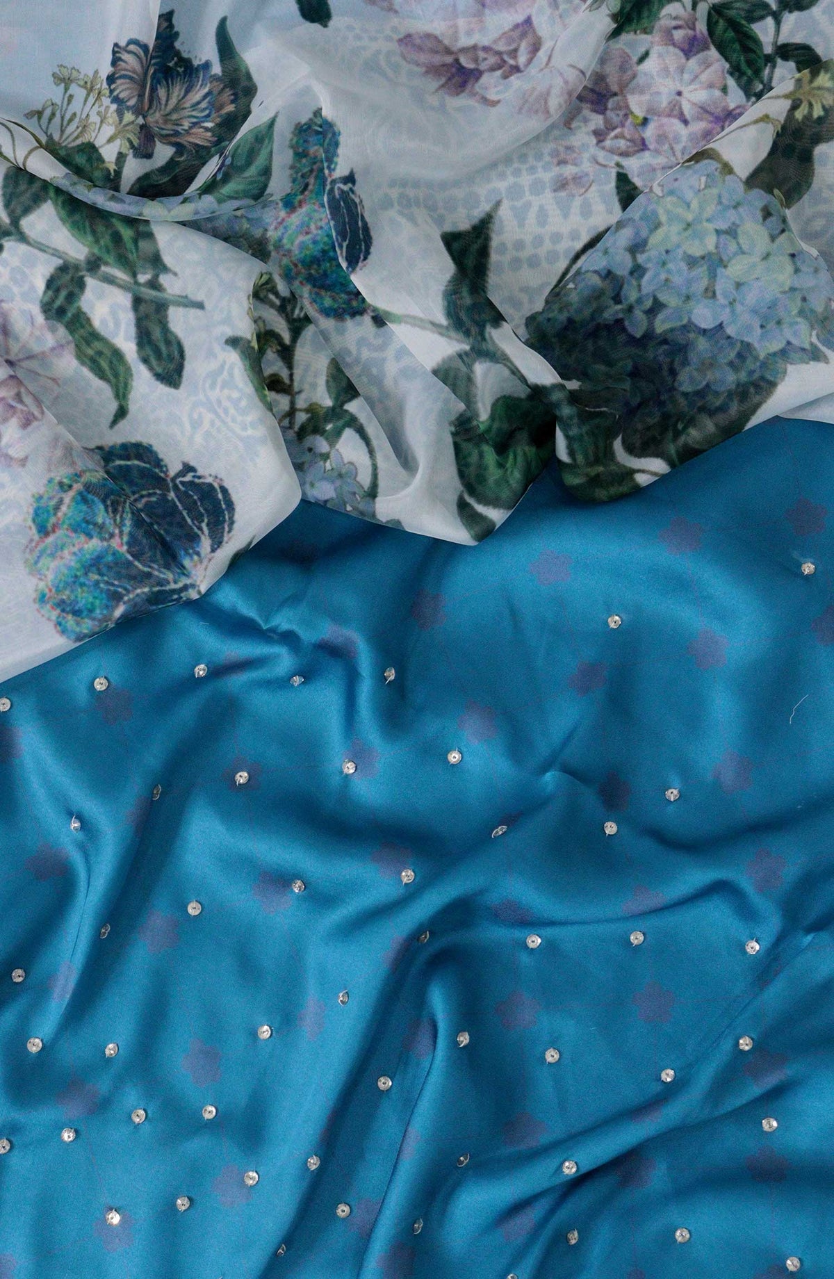Silky Apparels Unstitched Digital Printed and Embroidered Collection - LU Silk 02