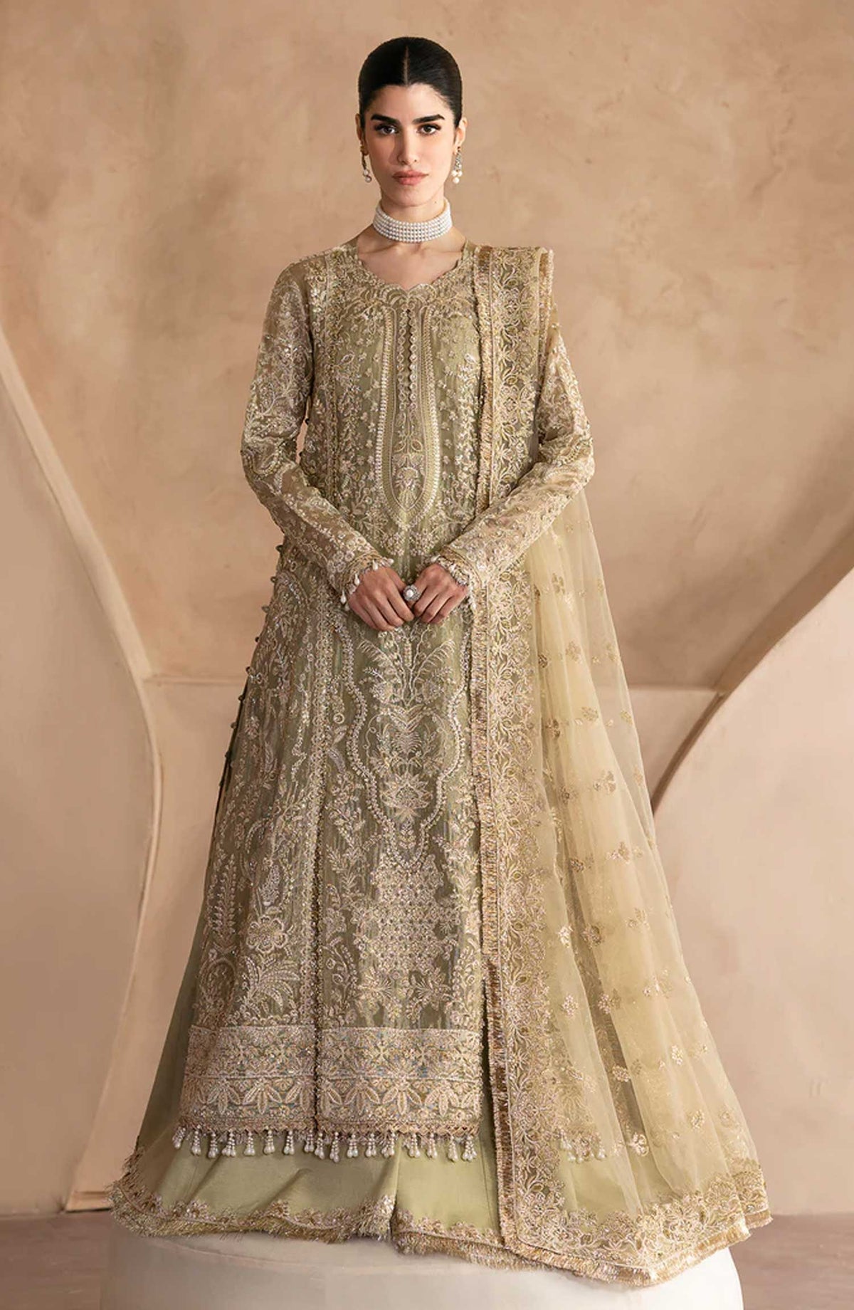 Emaan Adeel Embroidered Messuri Unstitched 3 Piece - EA25C - Lustre - Green - Formal Collection