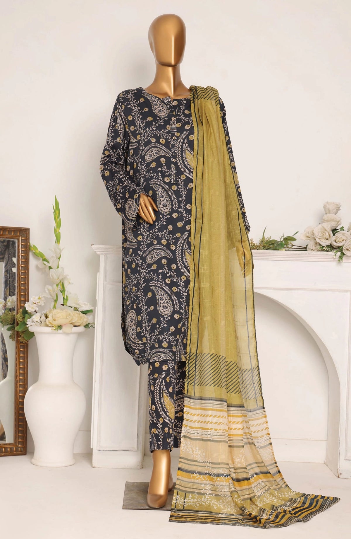 HZ Linen Wintry Digital Printed Collection - LWP 1062