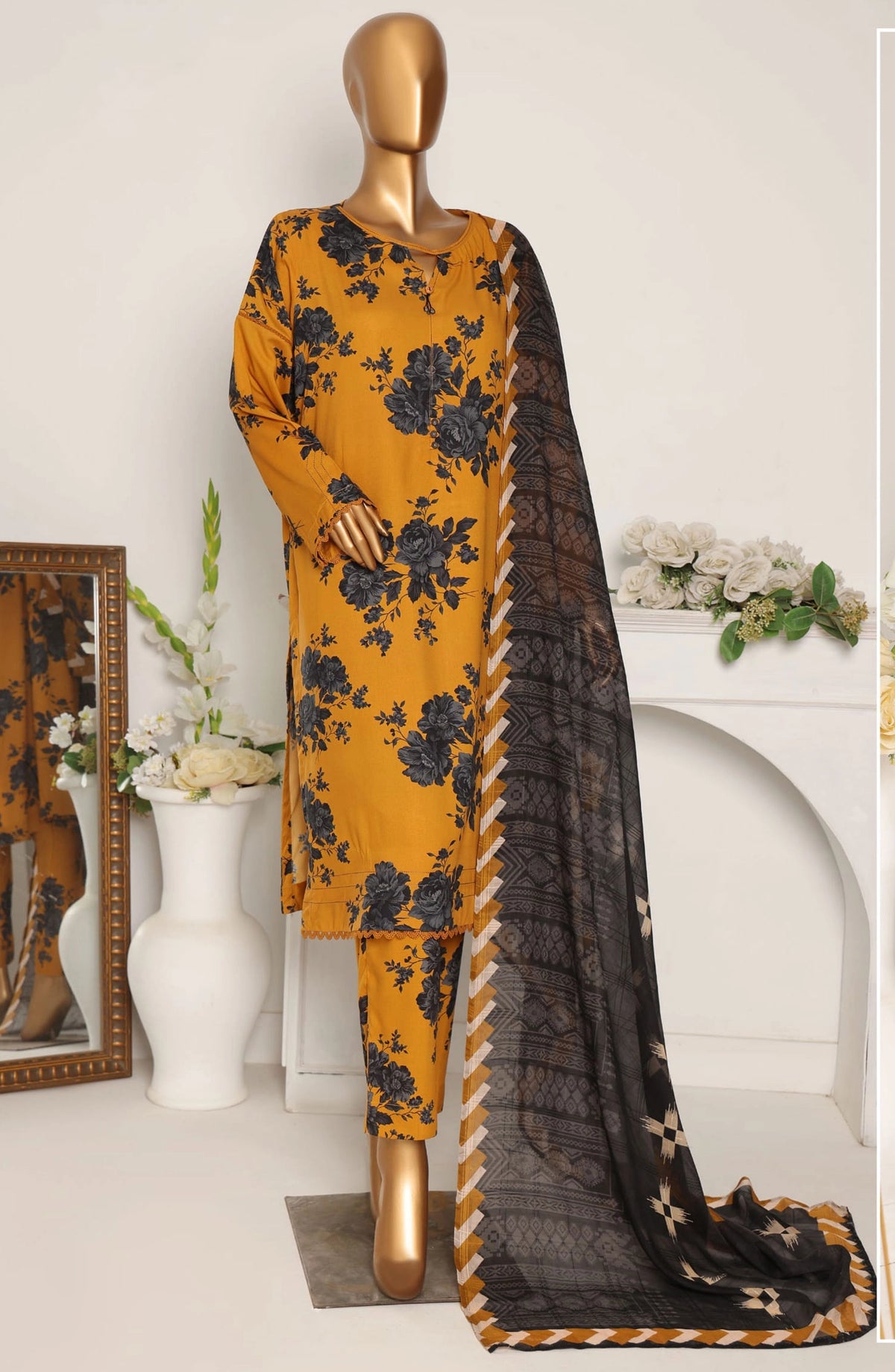 HZ Linen Wintry Digital Printed Collection - LWP 1070