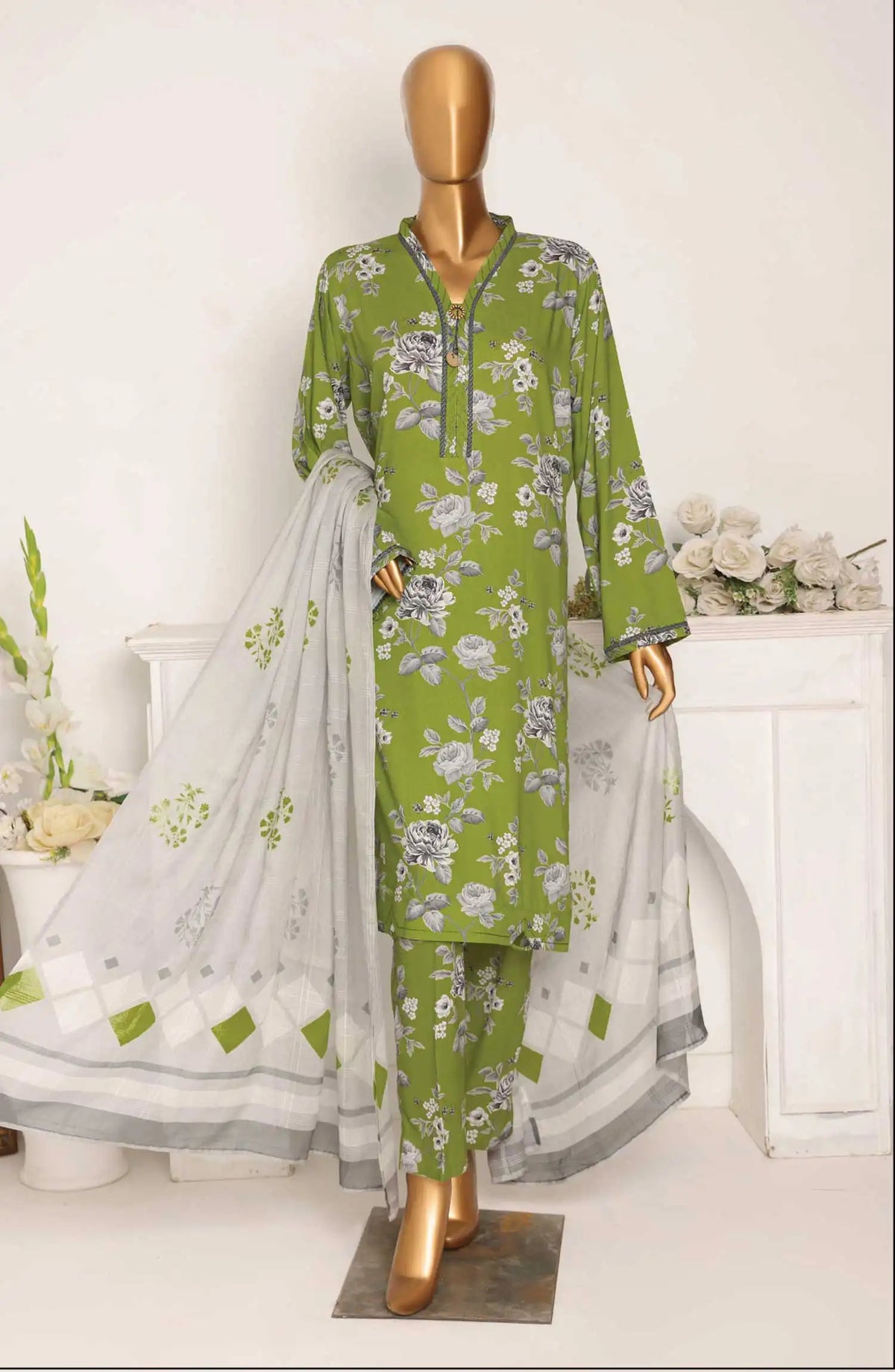 HZ Linen Wintry Digital Printed Collection - LWP 1123