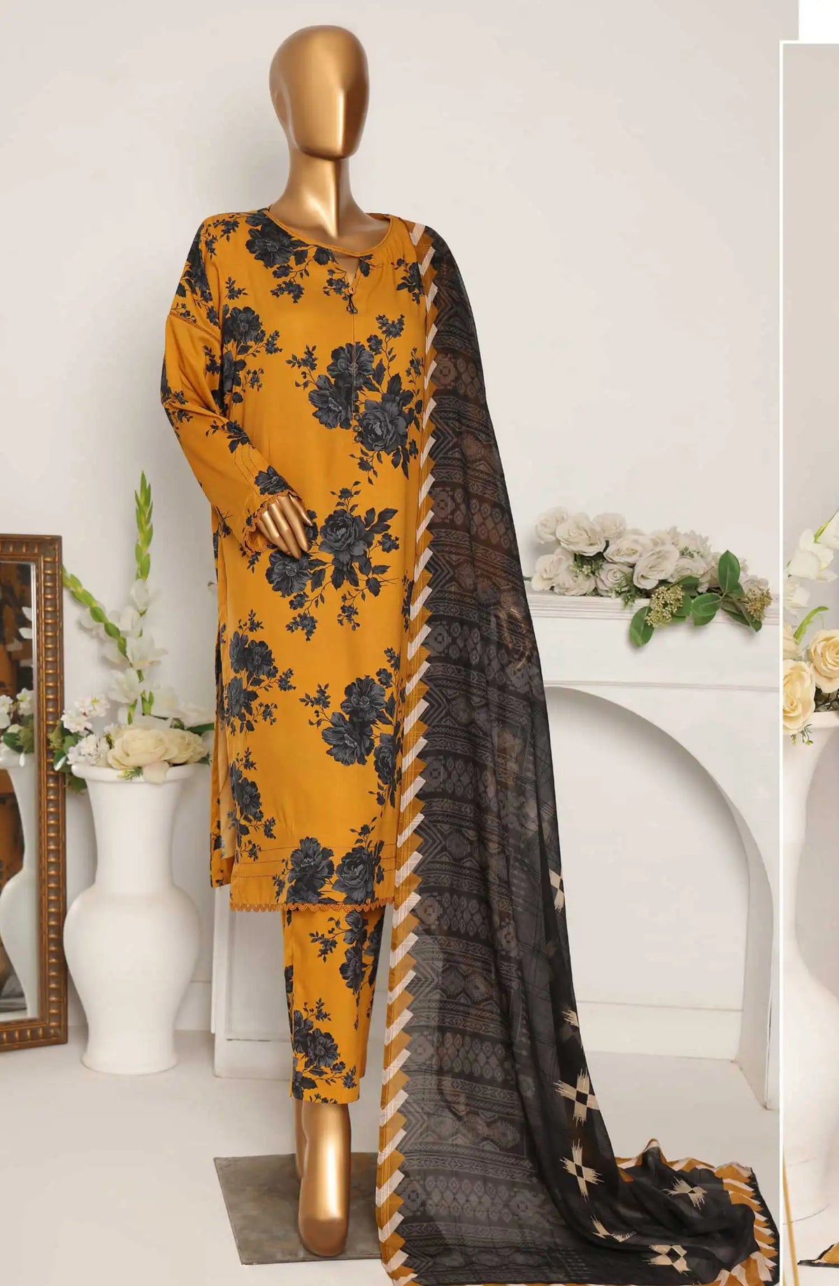 HZ Linen Wintry Digital Printed Collection - LWP 1127