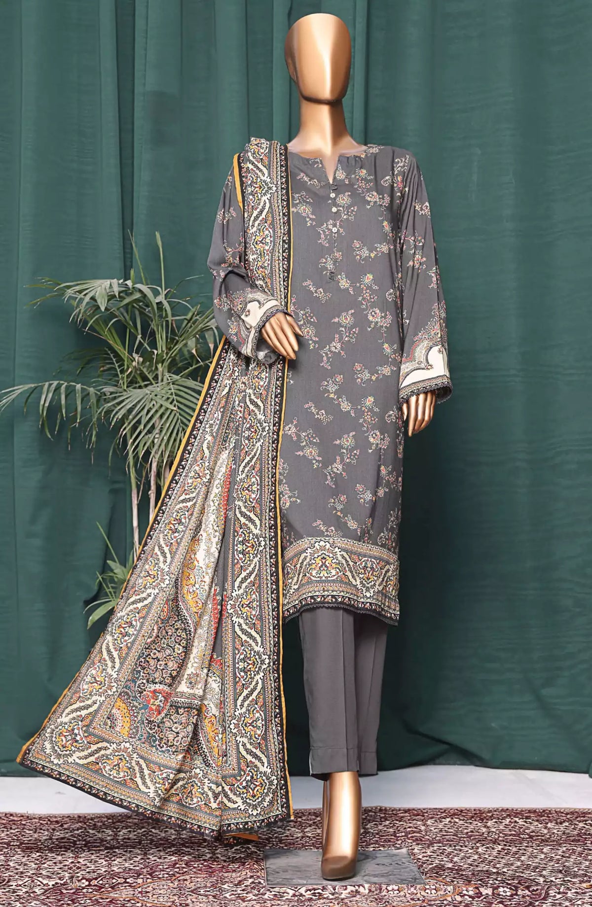 HZ Linen Wintry Digital Printed Collection Vol 02 - LWS-1143