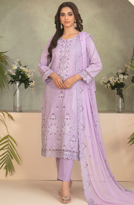 Mahveen by Tawakkal Fabrics Embroidered Lawn Unstitched 3 Piece Suit - D-1727 - TF25MAHV2 - Purple - Summer Collection
