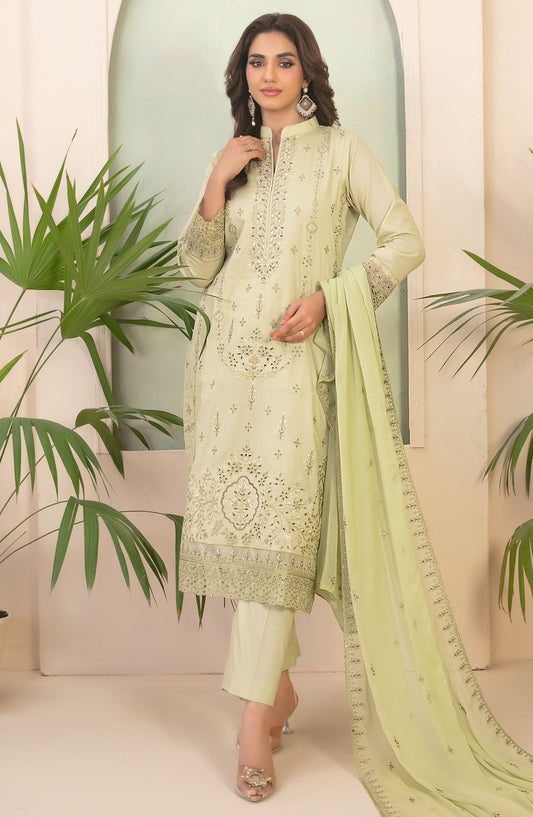 Mahveen by Tawakkal Fabrics Embroidered Lawn Unstitched 3 Piece Suit - D-1726 - TF25MAHV2 - Green - Summer Collection