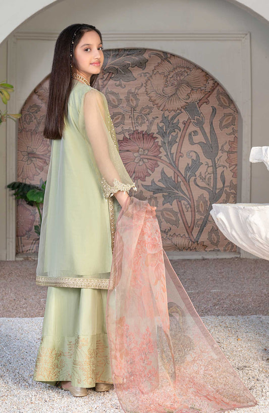 Allys Embroidered Organza Suits Pret Malhaar-GK-AL-3639 Green Festive Collection