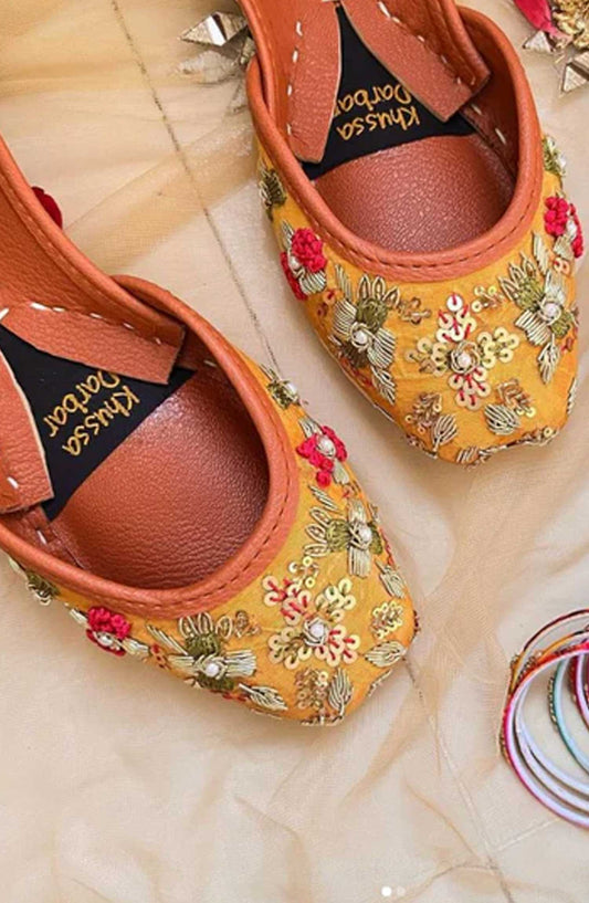 Khussa Darbar Festive Style Khussa Marigold