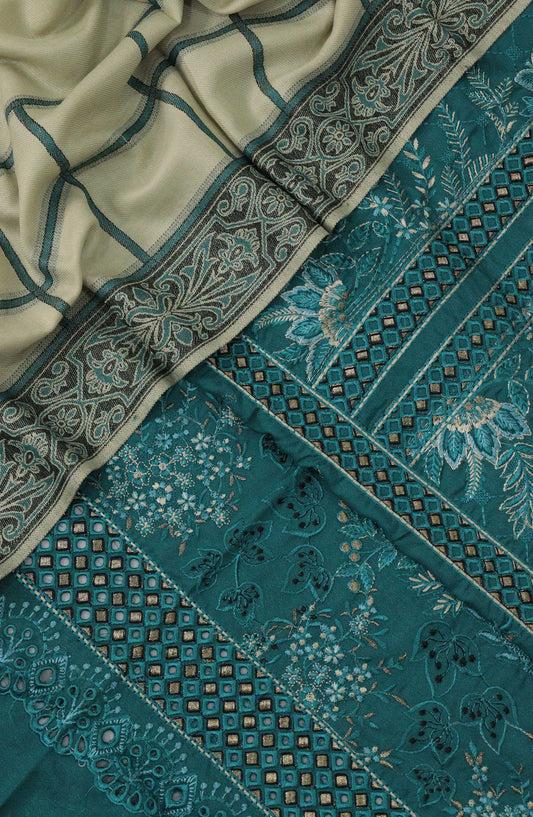 Dyed Karandi Wool Embroidered Unstitch Collection - MDS-68 E
