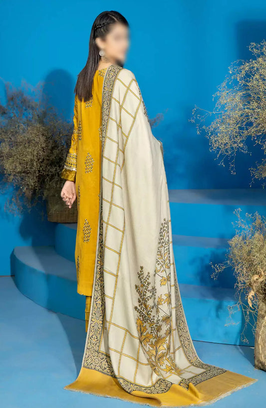 Marjjan Dyed Karandi Wool Embroidered Collection - MDS-68 (MUSTARD)