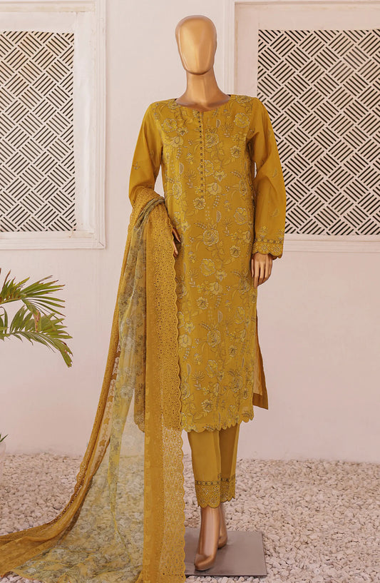 HZ Majestic Luxury Embroidered Lawn Collection - MEC 03