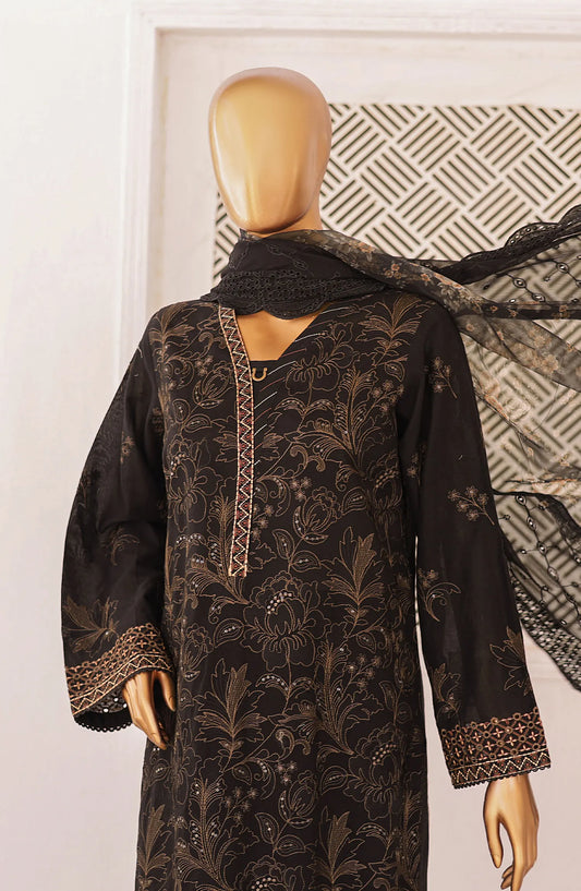 HZ Majestic Luxury Embroidered Lawn Collection - MEC 04