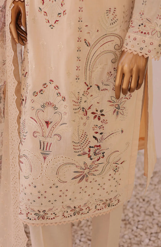 HZ Majestic Luxury Embroidered Lawn Collection - MEC 07