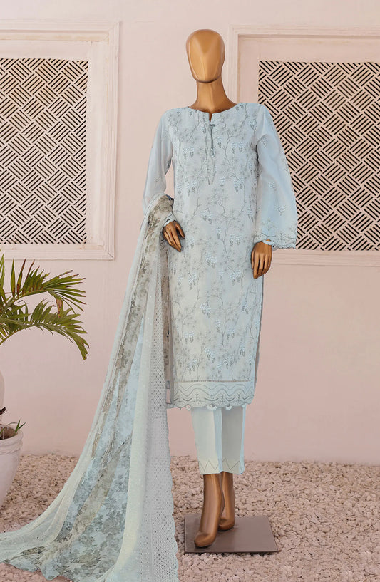 HZ Majestic Luxury Embroidered Lawn Collection - MEC 08