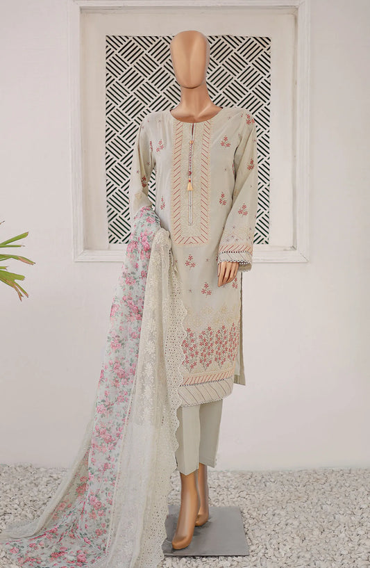 HZ Majestic Luxury Embroidered Lawn Collection - MEC 09