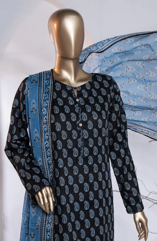 HZ Menakari Digital Printed Embroidered Collection 2024 - MEC 79