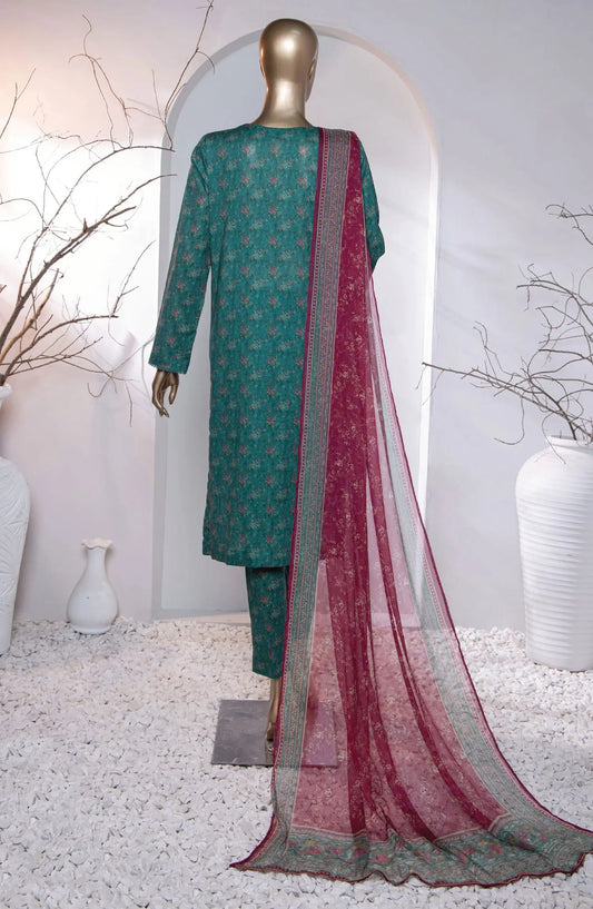 HZ Menakari Digital Printed Embroidered Collection 2024 - MEC 91