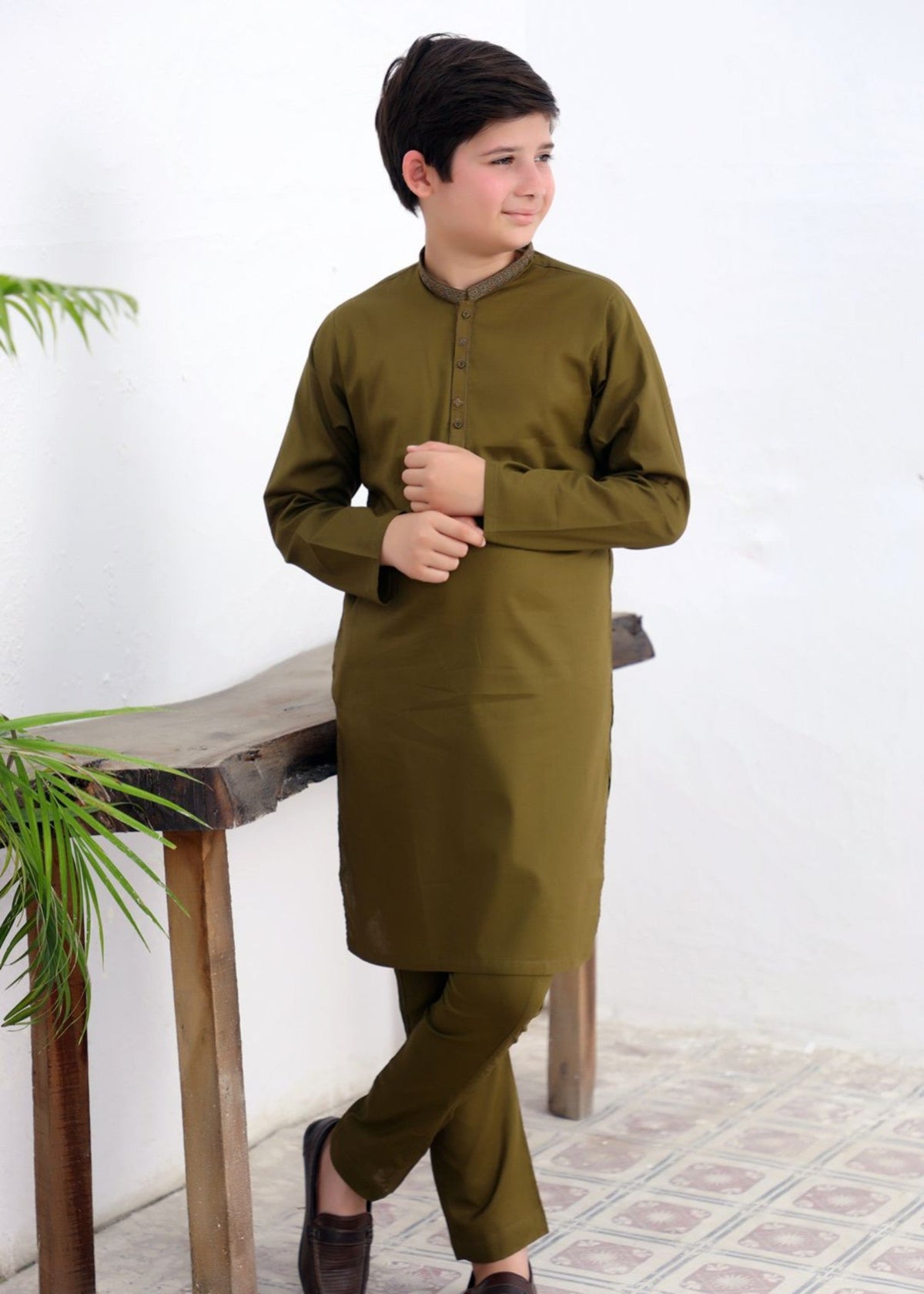 Olive Green Kurta Trouser KT 100