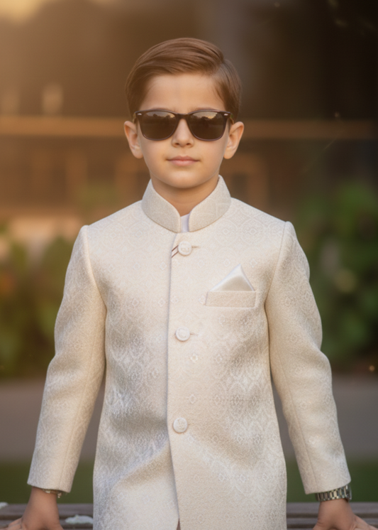 Cream White Sherwani S34