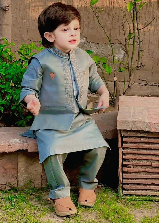 EverGrey Waistcoat Suit-AHW-002