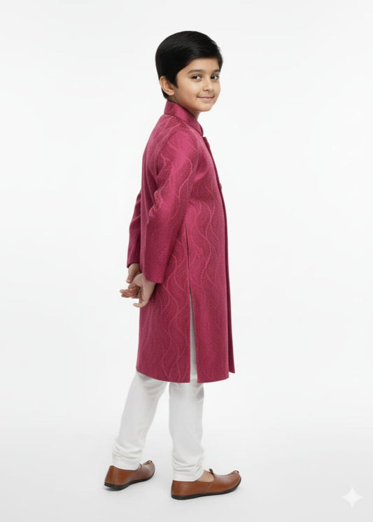 Cheery Red Sherwani S32