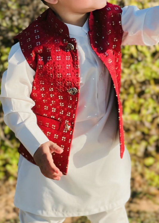 Red Sequence Only Waistcoat EW38
