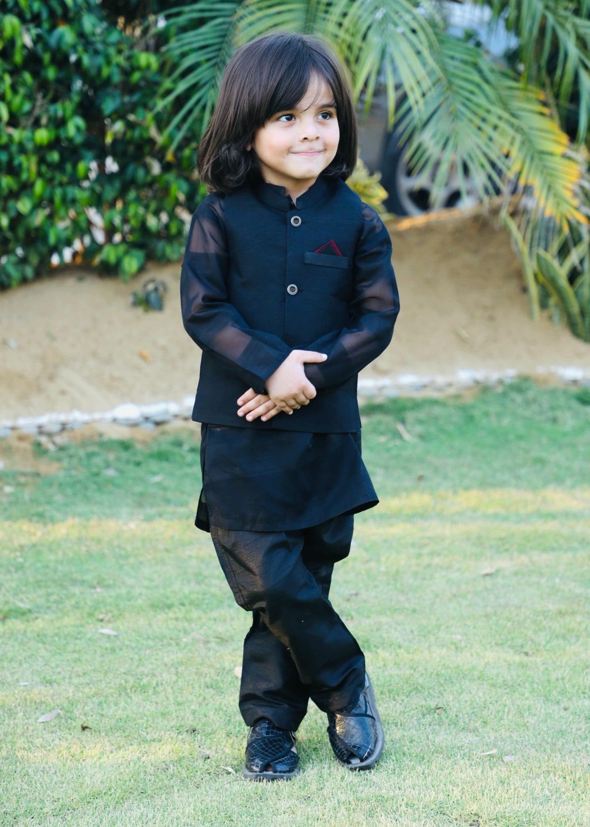 Black Waistcoat Suit AHW 018