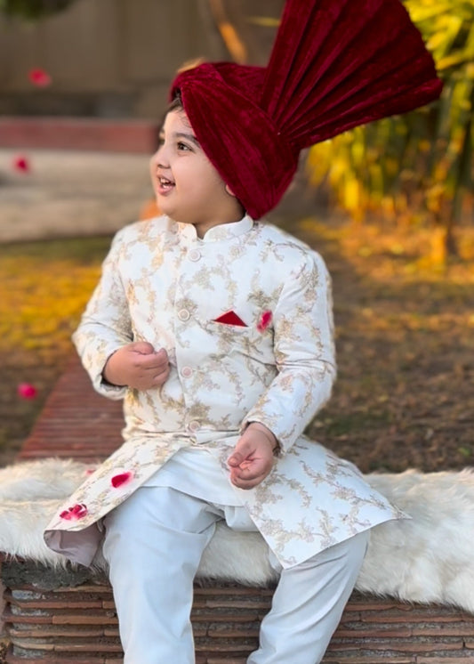 Golden Mysore Sequence Sherwani - S10