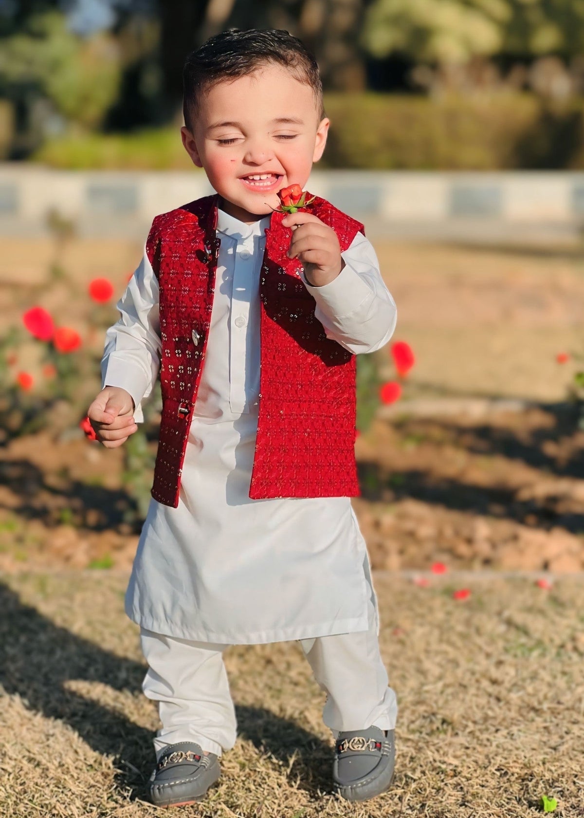 Red Sequence Only Waistcoat EW38