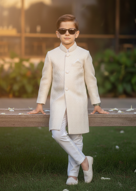 Cream White Sherwani S34