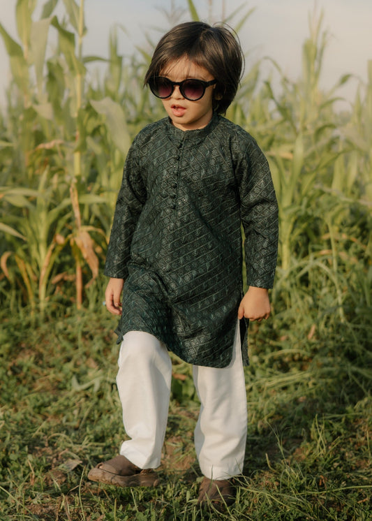 Bottle Green Kurta KT 123
