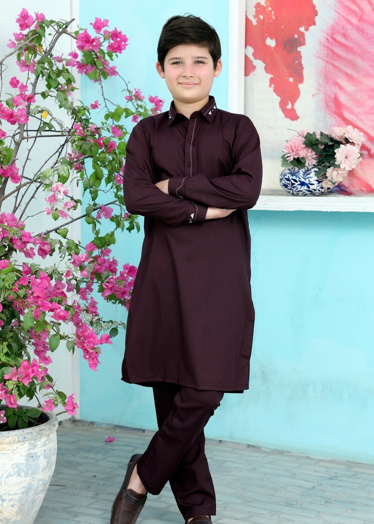 Blood Red kurta trouser KT 91