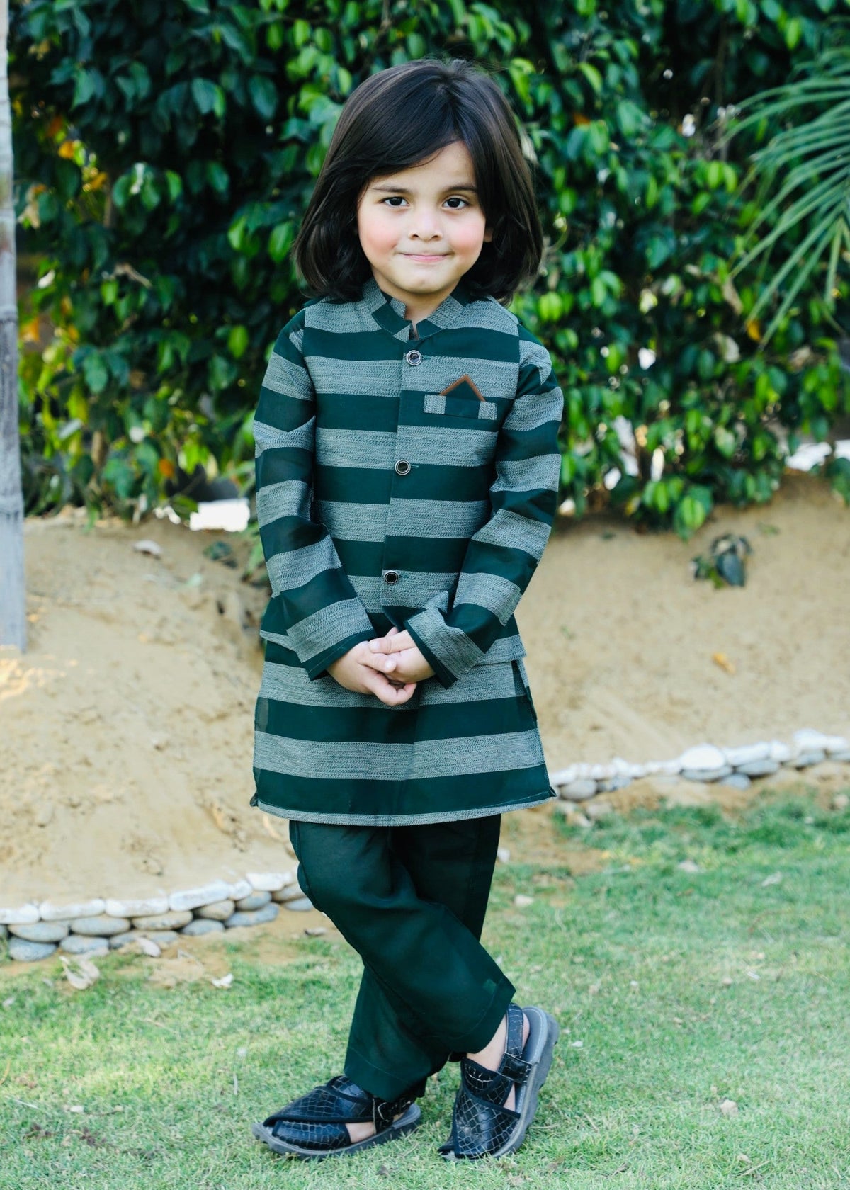 Dark Green Waistcoat Suit AHW 024