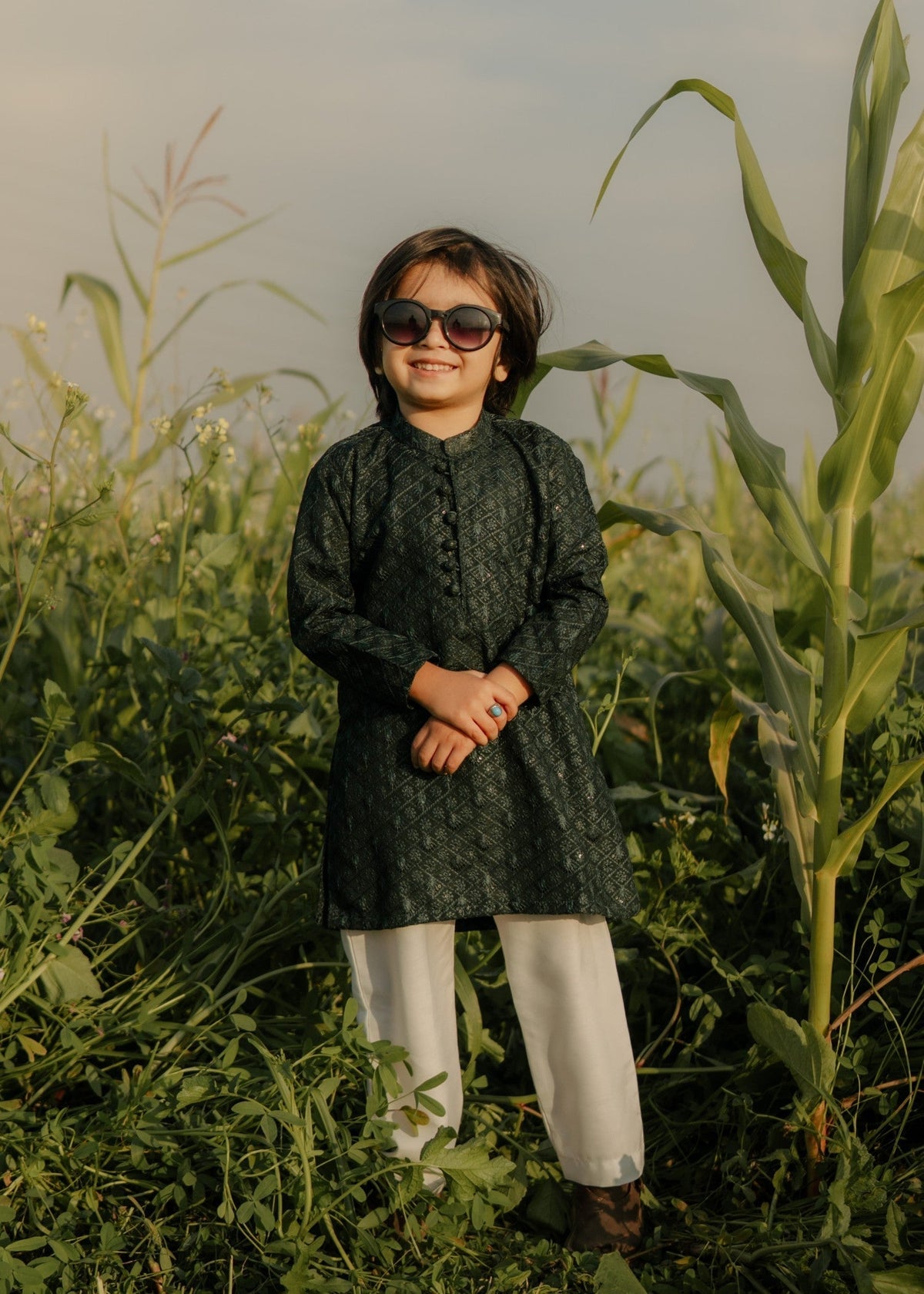 Bottle Green Kurta KT 123