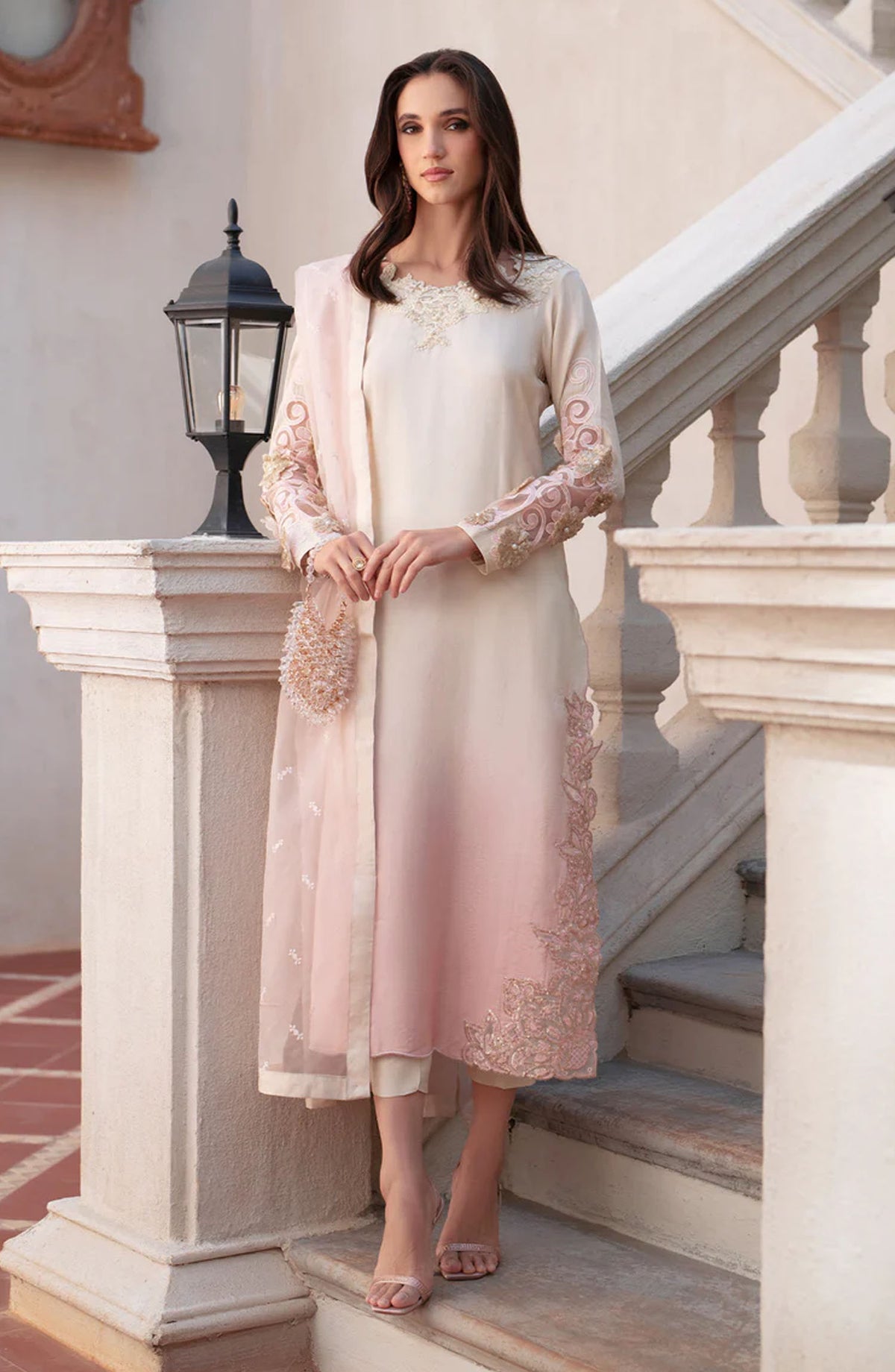 Mehak Yaqoob Embroidered Silk Stitched 3 Piece Suit - Mila - MY25MRV2 - Pink - Formal Collection