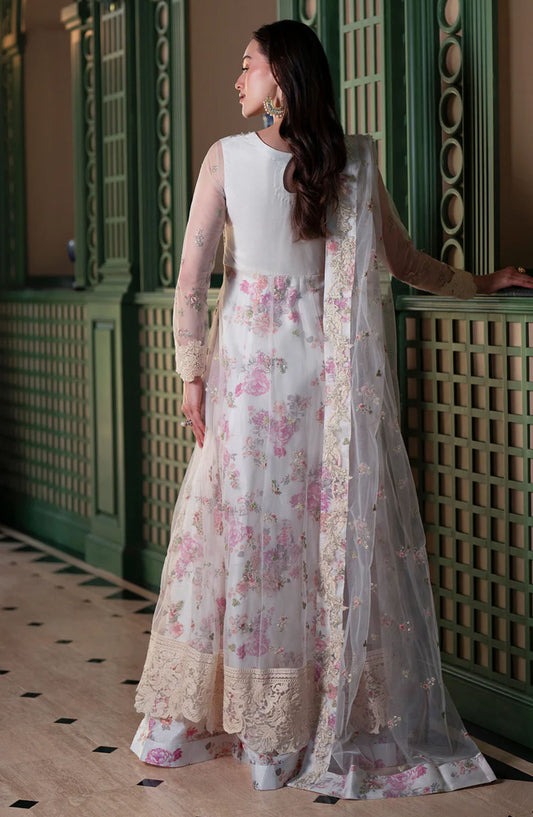 Mehak Yaqoob Embroidered Net Stitched 3 Piece Suit - Kiara - MY25MRV2 - Off White - Formal Collection