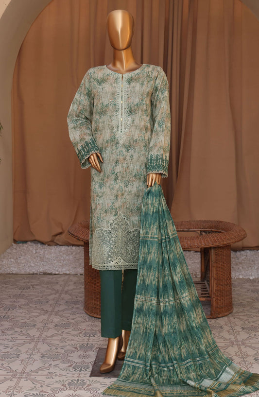 HZ Mahee Embroidered Shirt with Fancy Jacquard Dupatta Collection - MEJ-905