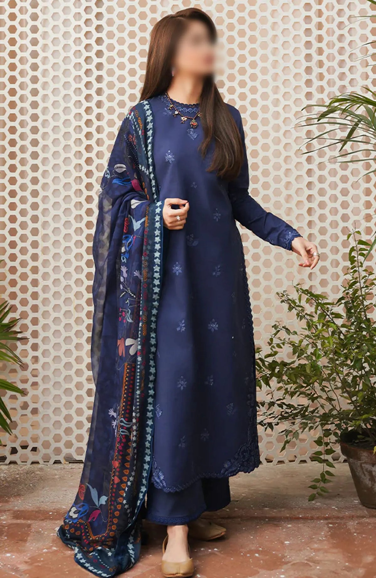 Seran Afsanah Unstitched Luxury Lawn Collection 2024 - Mihrimah