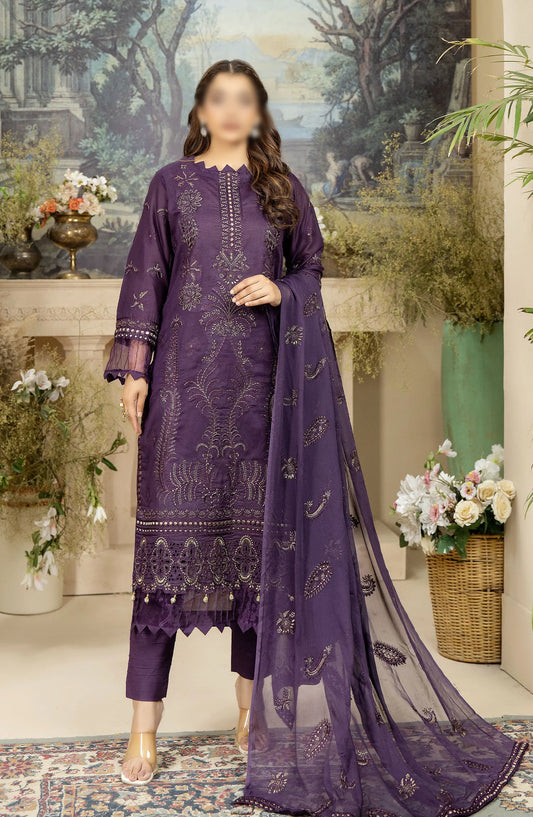 Embroidered Lawn Collection with Zari work by Marjjan - MNC 154 C